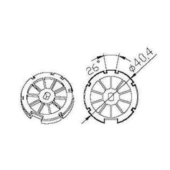 Kit adaptateur rond 43 renforcé|Came france-KAM001YK3103