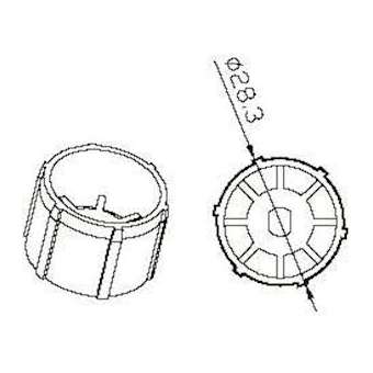Kit adaptateur rond 28,5 x 0,75 mm|Came france-KAM001YK3102