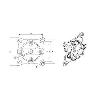 Support rapide avec entraxe 70mm|Came france-KAM001YM0163