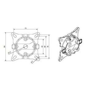 Support rapide avec entraxe 70mm|Came france-KAM001YM0163