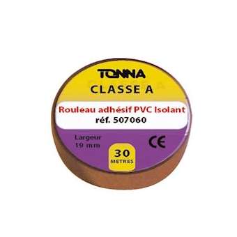 Ruban adhésif PVC - Noir - 33 m x 19 mm|Tonna-TOQ507060