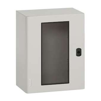 Coffret metal Atlantic version vertical 1 porte vitrée 600x400x250mm et plaque|Legrand-LEG036936
