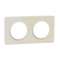 Odace Touch, plaque Bois nordique liseré Blanc 2 postes horiz./vert. 71mm