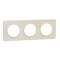 Odace Touch, plaque Bois nordique liseré Blanc 3 postes horiz./vert. 71mm