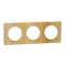 Odace Touch, plaque Bois naturel liseré Blanc 3 postes horiz./vert. 71mm