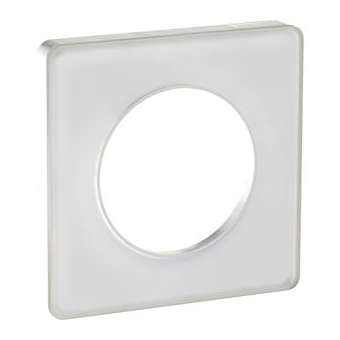 Odace Touch, plaque Translucide Blanc 1 poste|Schneider Electric-SCHS520802R