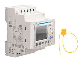 Relais différentiel 0.03-30A temporisé LCD test 4 voies|Hager-HAGHR534