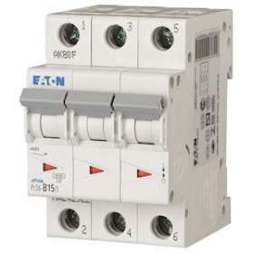 Disj. PLS 3X15A 6kA (EN 60898) cbe B|Eaton industries-EONPLS6-B15-3-MW