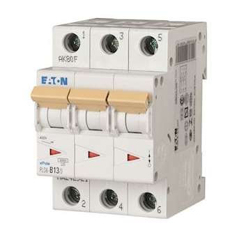 Disj. PLS 3X13A 6kA (EN 60898) cbe B|Eaton industries-EONPLS6-B13-3-MW