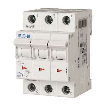 Disj. PLS 3X1,5A 6kA (EN 60898) cbe B|Eaton industries-EONPLS6-B1-5-3-MW