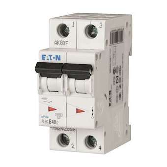 Disj. PLS 2X40A 6kA (EN 60898) cbe D|Eaton industries-EONPLS6-D40-2-MW