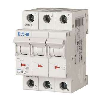 Disj. PLS 3X3,5A 6kA (EN 60898) cbe B|Eaton industries-EONPLS6-B3,5-3-MW