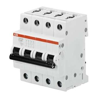 Disjoncteur S204M 4P 16A Courbe D Raccordement à vis - 15KA (4Modules)|ABB-ABB354463
