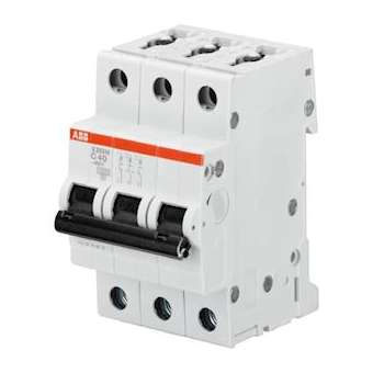 Disjoncteur S203M 3P 40A Courbe D Raccordement à vis - 15KA (3Modules)|ABB-ABB354367