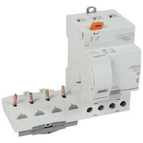 Bloc diff adaptable vis DX³ pour disj 1 mod/pôle 4P 400V~ 63A typeAC 300mA sél|Legrand-LEG410521