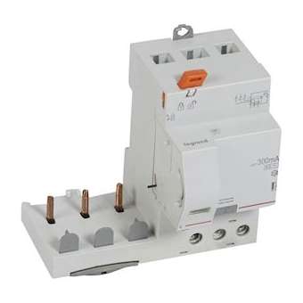 Bloc diff adaptable à vis DX³ pour disj 1 mod/pôle 3P 63A typeAC 300mA sélectif|Legrand-LEG410477