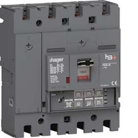 Disjoncteur Boitier Moulé h3+ P250 LSI 4P4D N0-50-100% 160A 50kA FTC|Hager-HAGHMT161JR