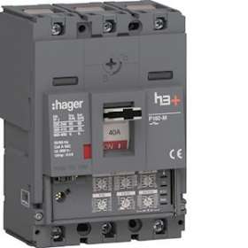 Disjoncteur Boitier Moulé h3+ P160 LSI 3P3D 40A 50kA CTC|Hager-HAGHMS040JC