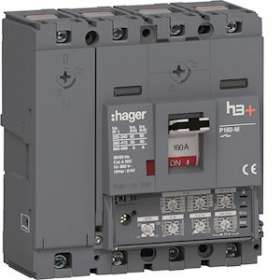 Disjoncteur Boitier Moulé h3+ P160 LSI 4P4D N0-50-100% 160A 50kA CTC|Hager-HAGHMS161JC