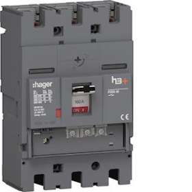Disjoncteur Boitier Moulé h3+ P250 LSNI 3P3D 160A 50kA FTC|Hager-HAGHMT160GR