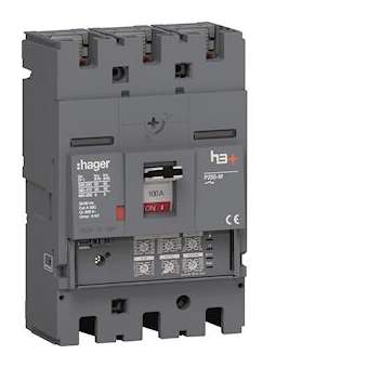 Disjoncteur Boitier Moulé h3+ P250 LSI 3P3D 100A 50kA FTC|Hager-HAGHMT100JR