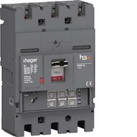 Disjoncteur Boitier Moulé h3+ P250 LSI 3P3D 100A 50kA FTC|Hager-HAGHMT100JR