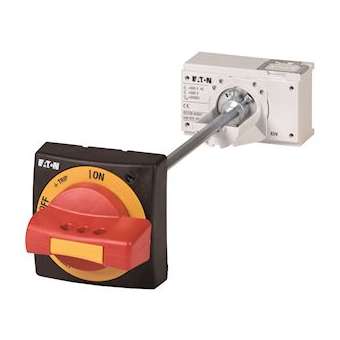 Poignée rotative à commande rompue, rouge-jaune pour arrêt d'urgence, taille 1|Eaton industries-EONNZM1-XTVDVR