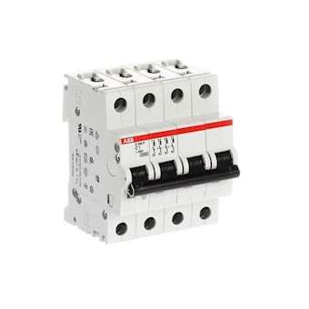 Disjoncteur S204P 4P 1A Courbe C Raccordement à vis - 25KA (4Modules)|ABB-ABB356427
