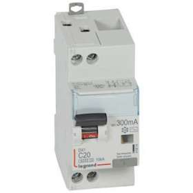 Disj diff monobloc DX³6000 10kA arrivée haut/départ bas vis U+N 20A typeAC 300mA|Legrand-LEG410814