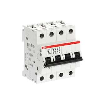 Disjoncteur S204P 4P 2A Courbe C Raccordement à vis - 25KA (4Modules)|ABB-ABB356429