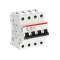 Disjoncteur S204P 4P 2A Courbe C Raccordement à vis - 25KA (4Modules)