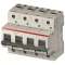 Disjoncteur S804C 4P 25A Courbe B Raccordement à vis - 25KA (6Modules)