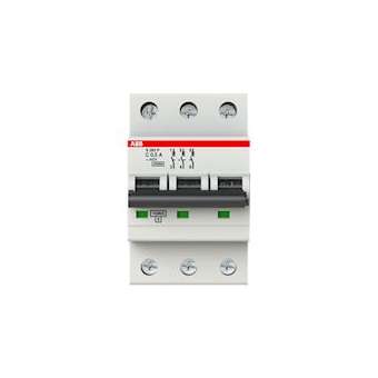 Disjoncteur S203P 3P 1A Courbe C Raccordement à vis - 25KA (3Modules)|ABB-ABB356327