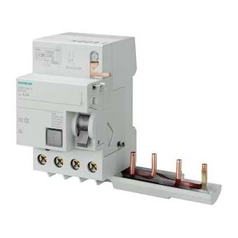 Bloc FI, 4 poles, type A, In: 40 A, 300 mA, Un AC: 400 V|Siemens Industries et Infrastructures-SIE5SM2643-6