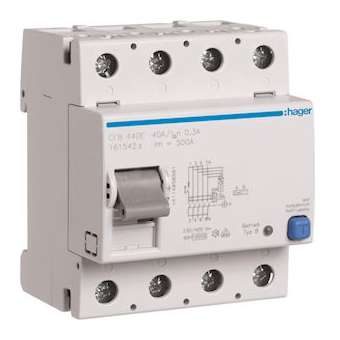 Interrupteur différentiel 4P 40A 300mA type B SK|Hager-HAGCFB440E
