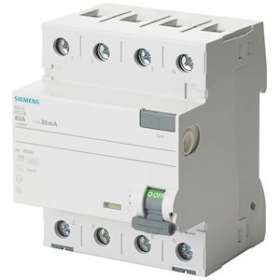 Inter.diff 4P, type A, In: 25 A, 100 mA, Un AC: 400 V|Siemens Industries et Infrastructures-SIE5SV3442-6