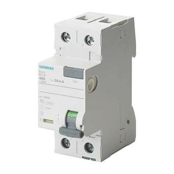 Inter.diff 2P, type A, In: 40 A, 300 mA, Un AC: 230 V|Siemens Industries et Infrastructures-SIE5SV3614-6