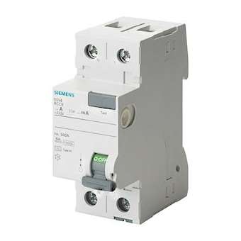 Inter.diff 2P, In: 16 A, 10 mA, Un AC: 230 V, Neutre à gauche|Siemens Industries et Infrastructures-SIE5SV4111-0KL