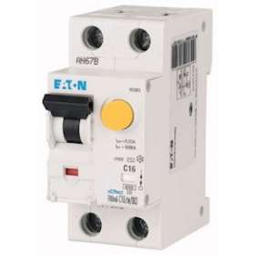 Disj. diff., 20A, 30mA, Courbe D, 1p+N, Type A|Eaton industries-EONFRBM6-D20-1N-003-A