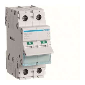 Interrupteur modulaire 2 pôles 125A|Hager-HAGSBN299