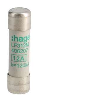 Cartouche fusible industrielle 10x38 aM 12A|Hager-HAGLF312M