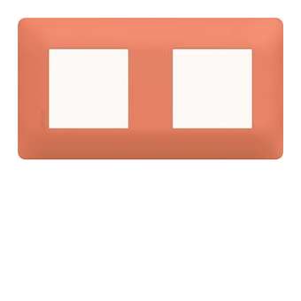 Plaque 2 postes essensya Coral|Hager-HAGWE552