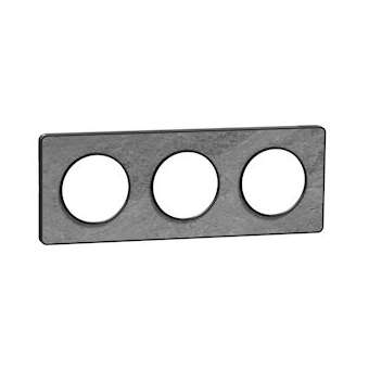 Odace Touch, plaque Pierre Glt avec liseré Anth 3 postes horiz/vert entraxe 71mm|Schneider Electric-SCHS540806U