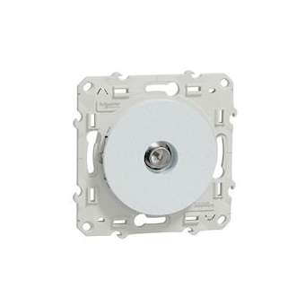 Odace - Prise TV simple blanche Recyclé - Fixation par vis|Schneider Electric-SCHS510445