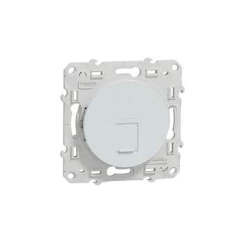 Odace, prise RJ45 Blanc Recyclé, grade 1 (tél + informatique) cat. 6 UTP, à vis|Schneider Electric-SCHS510475
