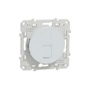 Odace, prise RJ45 Blanc Recyclé, grade 1 (tél + informatique) cat. 6 UTP, à vis|Schneider Electric-SCHS510475
