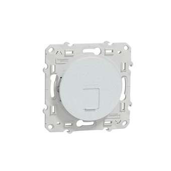 Odace, prise RJ45 Blanc Recyclé, grade 3 (multimédia) cat. 6 STP, à vis|Schneider Electric-SCHS510476