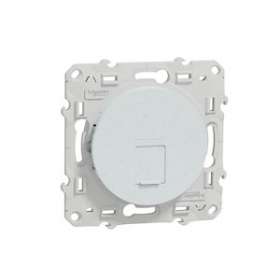 Odace, prise RJ45 Blanc Recyclé, grade 3 (multimédia) cat. 6 STP, à vis|Schneider Electric-SCHS510476
