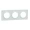 Odace Styl, plaque Blanc Recyclé 3 postes horizontaux ou verticaux entraxe 71mm