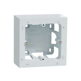 Odace Styl, boîte pour montage en saillie Blanc Recyclé, 1 poste|Schneider Electric-SCHS510762